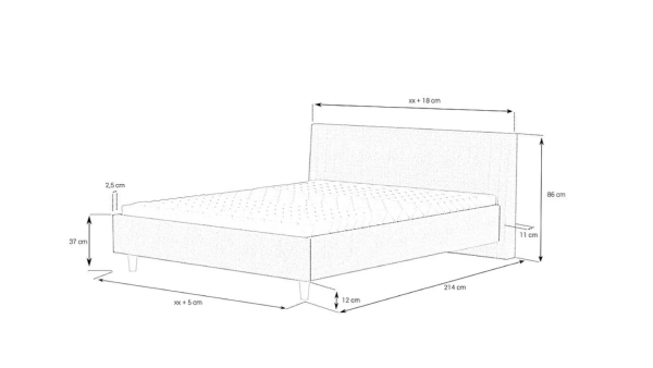 Gepolstertes Bett - ART80265